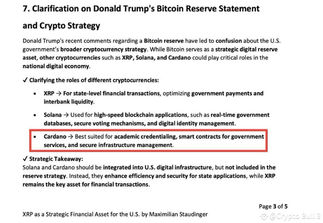 最新消息：美國證券交易委員會（SEC）已將Cardano $ADA歸類為「學術認證」，並將其使用案例定義為「政府服務的智| 幣安廣場上的