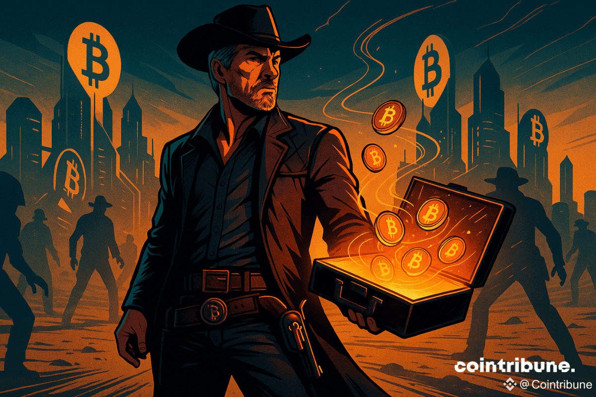 Michael Saylor, cofondateur de Strategy, en cow-boy du Bitcoin.