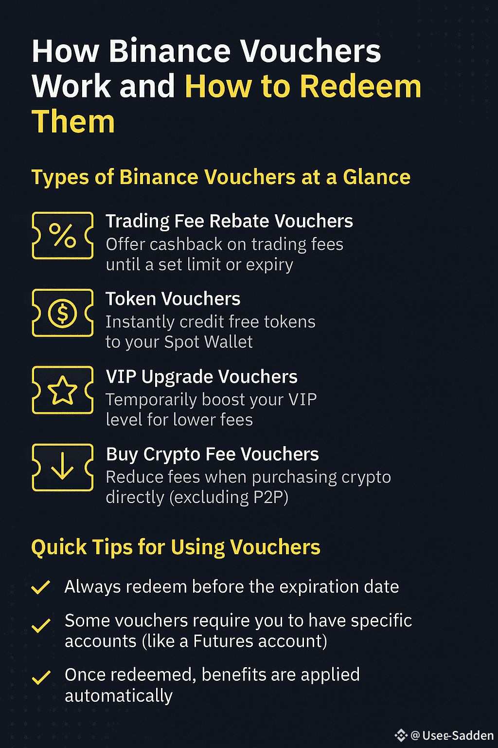 Types of Binance Vouchers at a Glance | User-Sadden on Binance Square