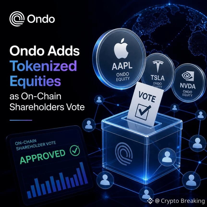 Ondo Adds Tokenized Equities As On-Chain Shareholders Vote