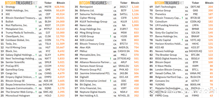 Public Bitcoin Treasury Companies
