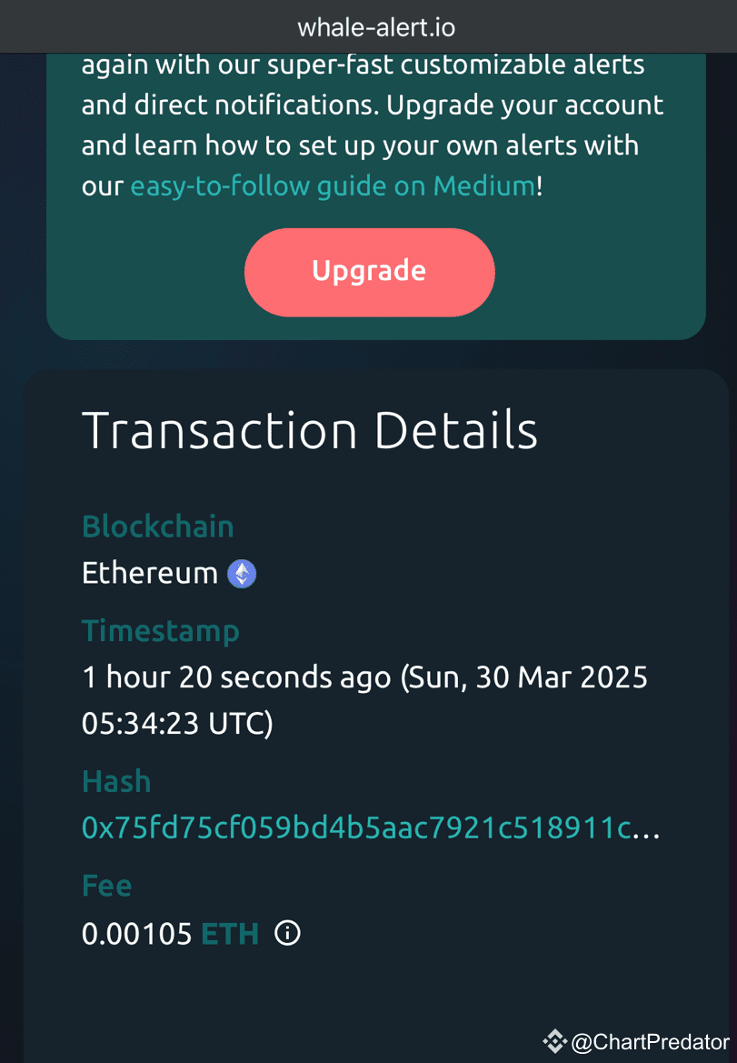 🚀 MASSIVE ETHEREUM TRANSACTION SPOTTED! IS A BIG CRYPTO MOV |  ChartPredator على Binance Square