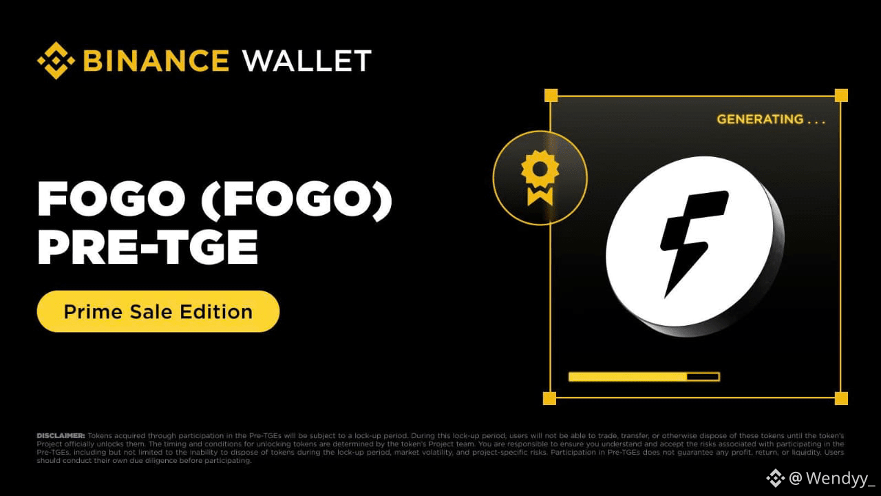 Join Binance Wallet’s Pre-TGE Prime Sale with Fogo | Wendy 🇻🇳 on ...