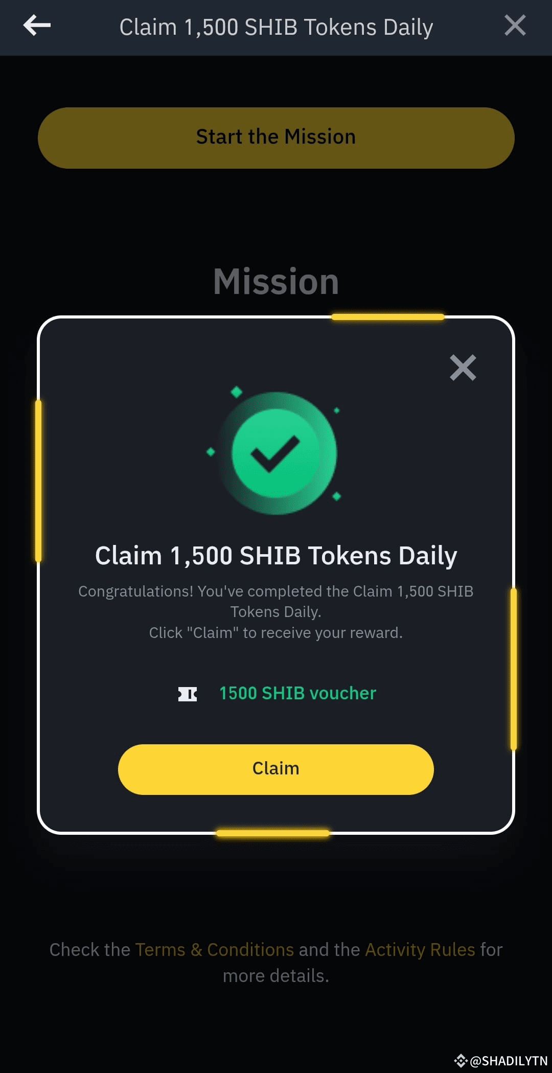 Click here to claim your free 1500 SHIB #SHIB | SHADILYTN on Binance Square