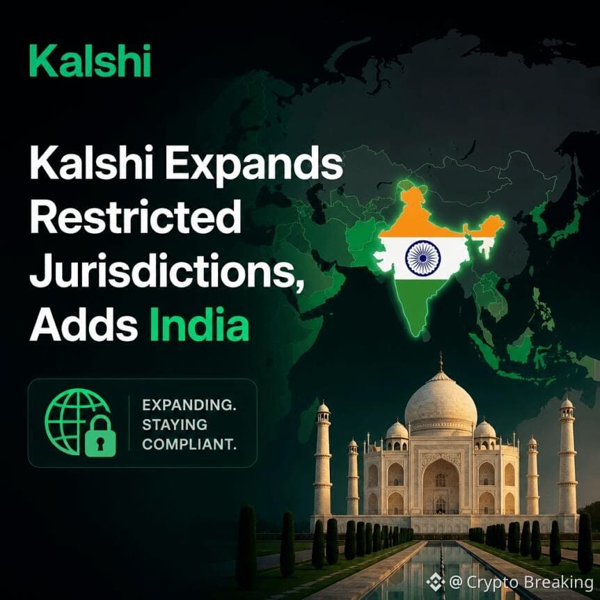 Kalshi Expands Restricted Jurisdictions, Adds India