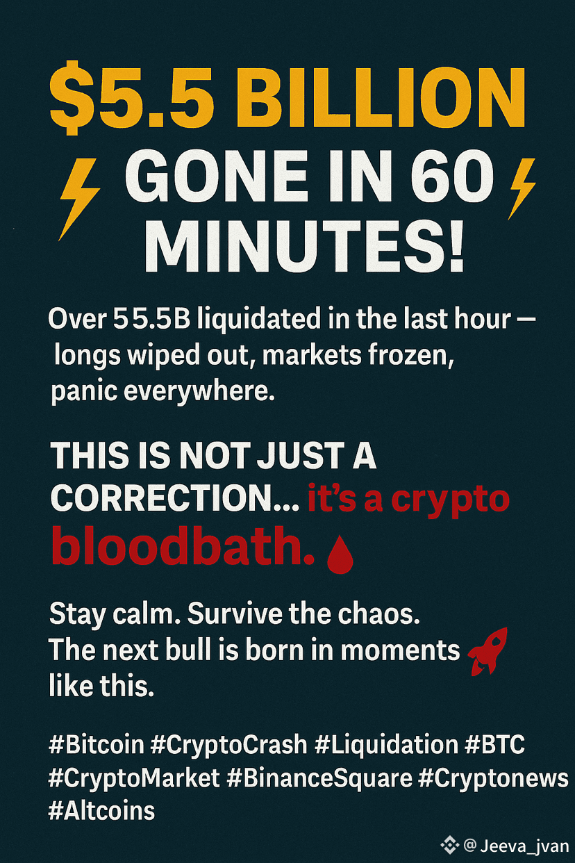 💥 $5.5 Billion Gone in 60 Minutes! 💥 Over $5.5 B liquidat | Jeeva_jvan on  Binance Square