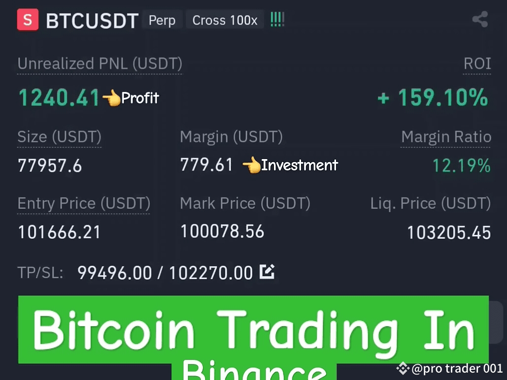 Bitcoin crypto Trading in binance | pro trader 001 on Binance Square