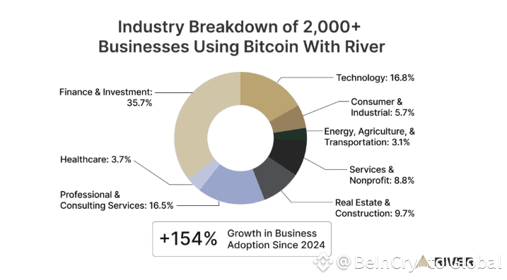 Industry Breakdown of Businesses Using Bitcoin