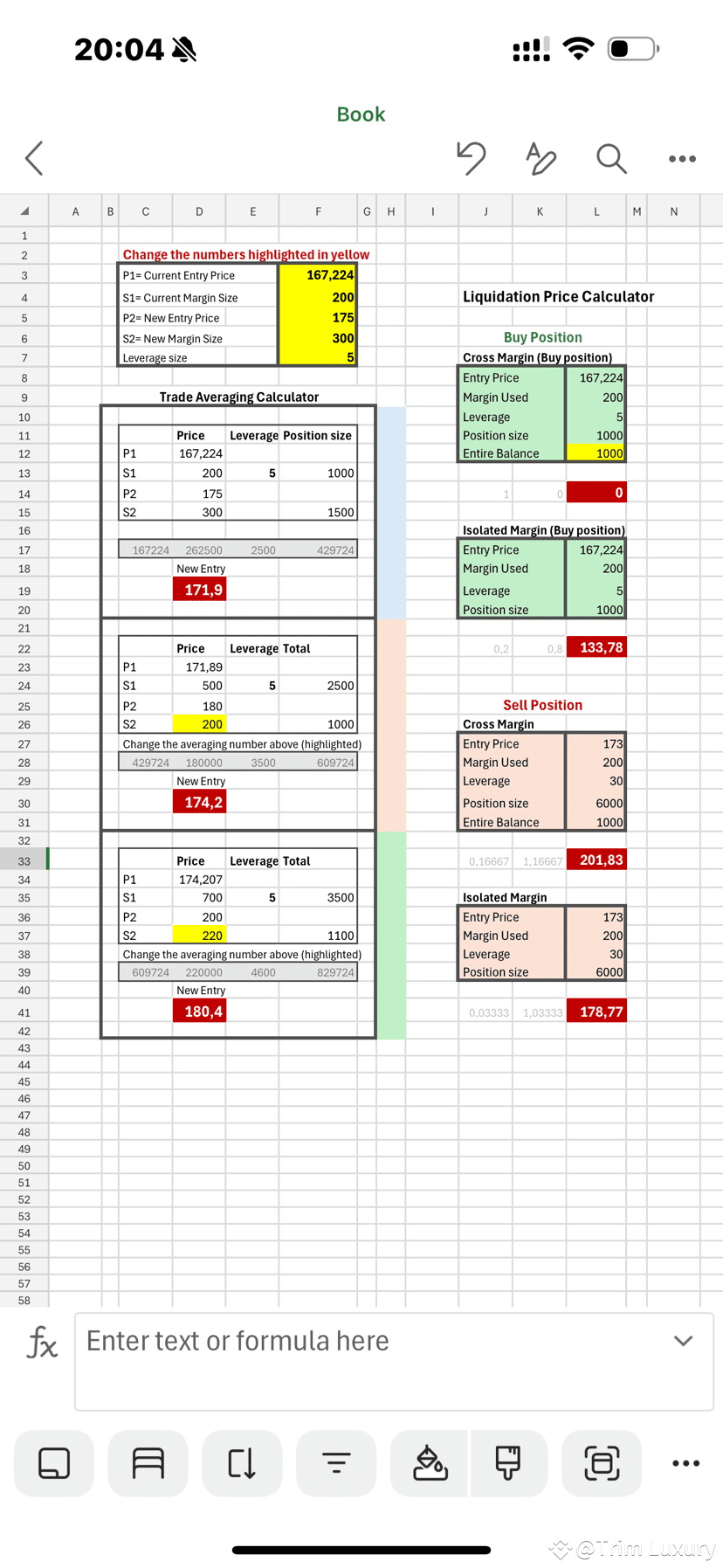 Trading Calculator – Average Price & Liquidation Price This | Trim Luxury  on Binance Square