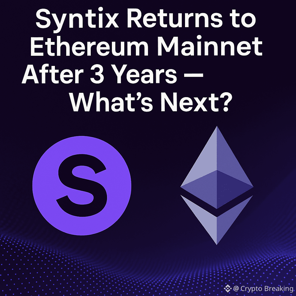 Syntix Returns To Ethereum Mainnet After 3 Years — What’s Next?