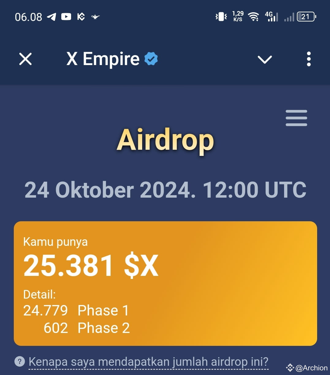 How much will this cost mm x archion on binance square