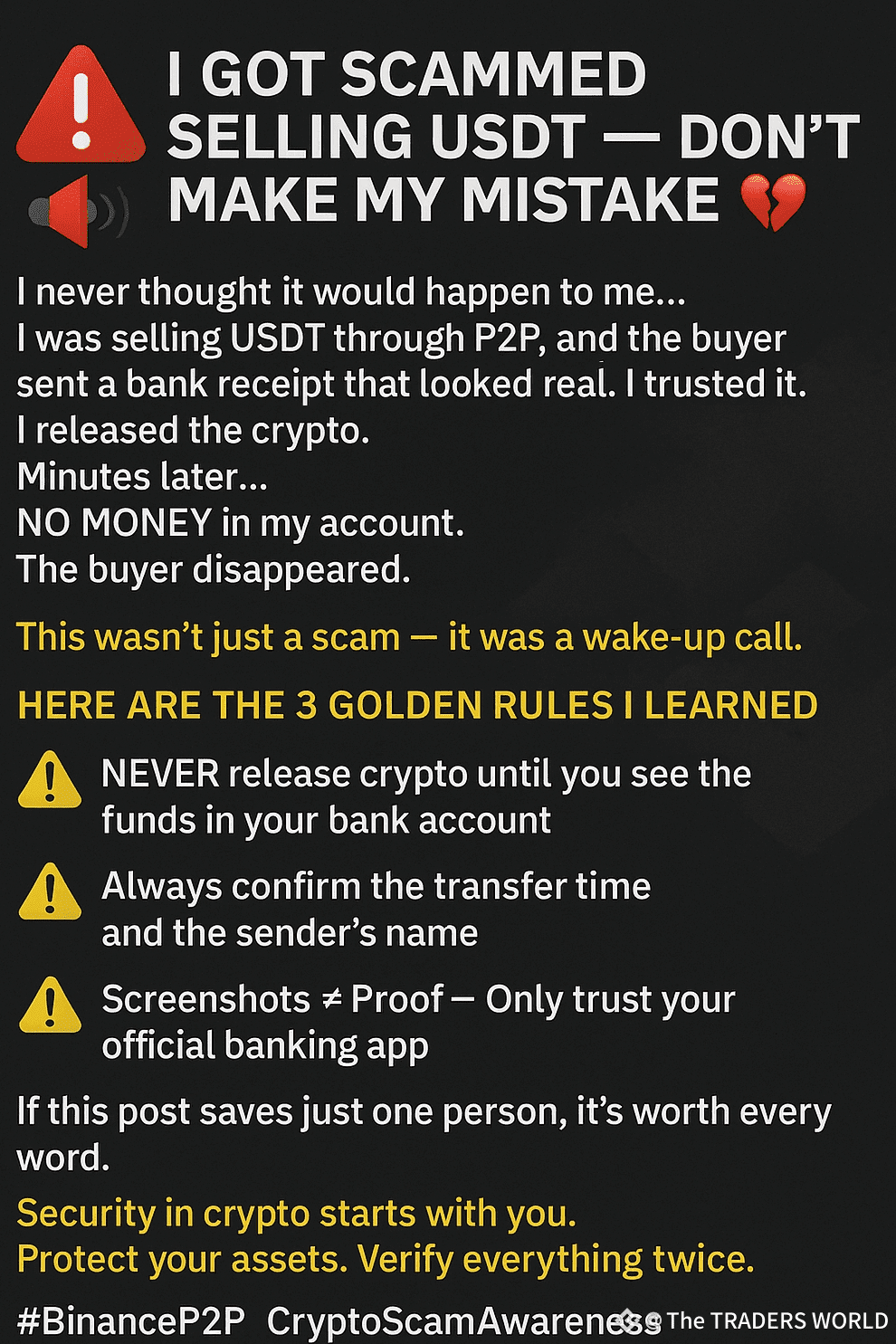 🚨 I GOT SCAMMED SELLING USDT — Don’t Make My Mistake 💔😢 The TRADERS
