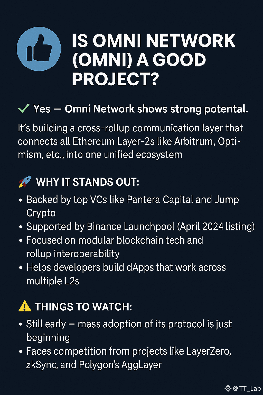 OMNI 🔍 Is Omni Network (OMNI) a Good Project? ✓ Yes — Om | FinGrow on  Binance Square