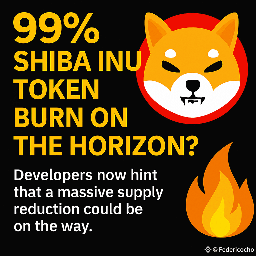 🔥 Shiba Inu Devs Hint at 99% Token Burn: Is the Mega Supply | Federicocho  on Binance Square