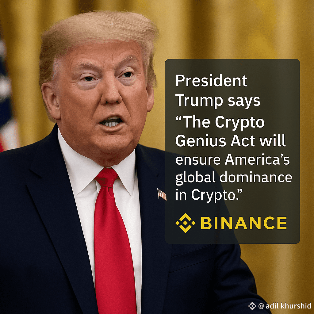 🇺🇸 Trump: “El Acta del Genio Cripto garantizará el dominio | adil  khurshid en Binance Square