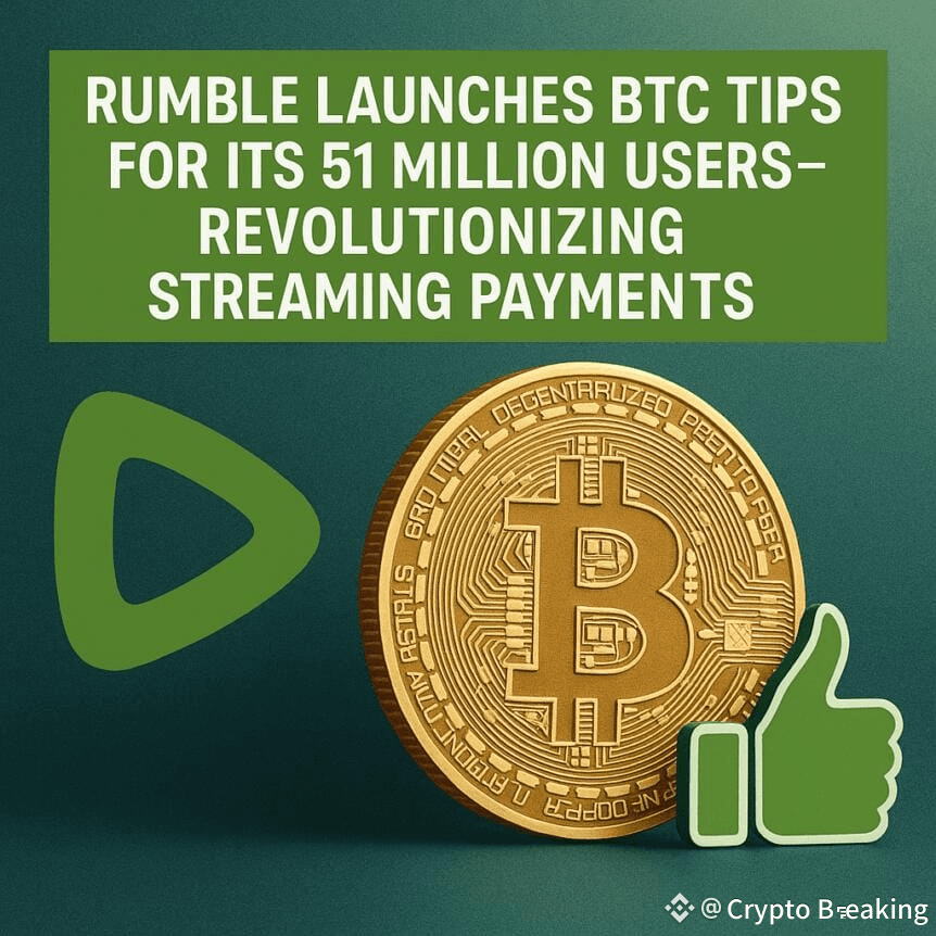 Rumble Launches Btc Tips For Its 51 Million Users—revolutionizing Streaming Payments