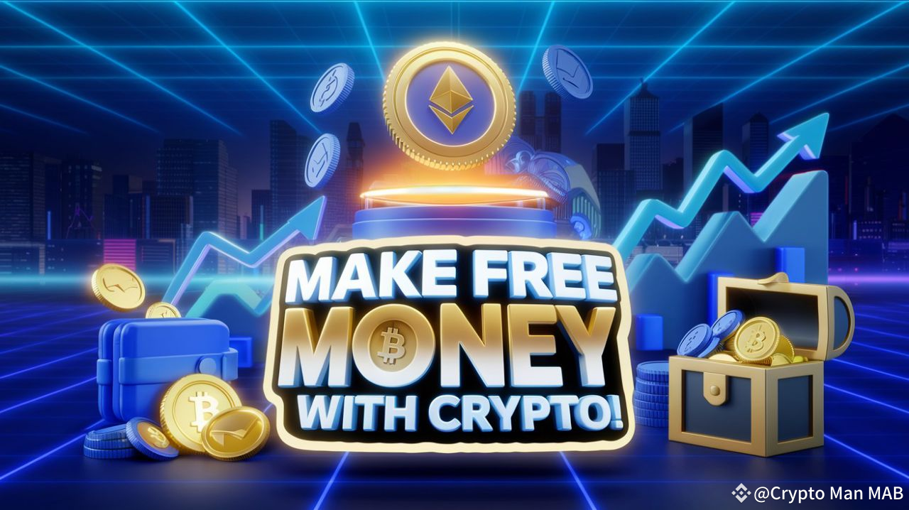 How to Make Free Money from Crypto - Earn $3 to $30 Daily | Crypto Man MAB  on Binance Square