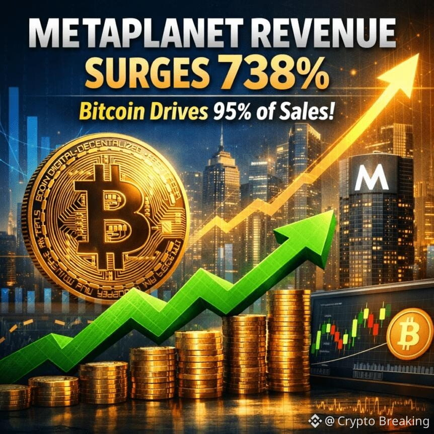Metaplanet Revenue Surges 738% As Bitcoin Drives 95% Of Sales