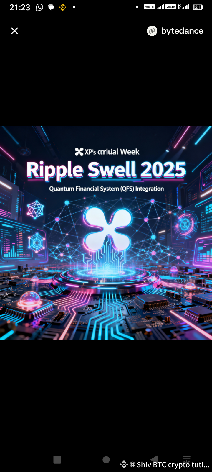 XRP 🚨 XRP最關鍵的一週已經開始！🚨 $XRP 正在爲Ripple Swell活動的重大時刻做好準| 幣安廣場上的Shiv BTC  crypto tution