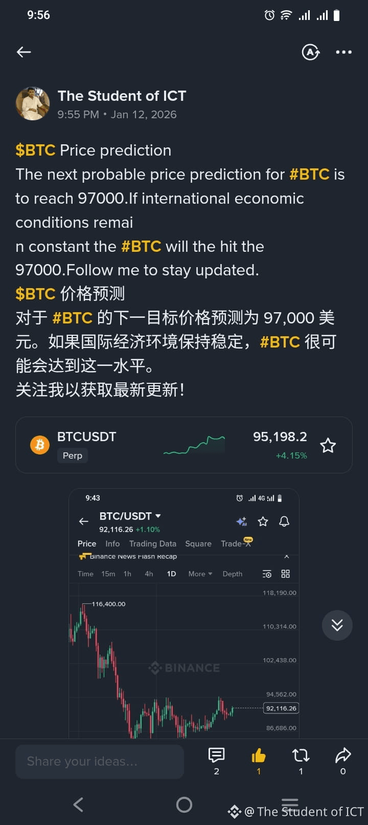 The Student of ICTs profil | Binance Square