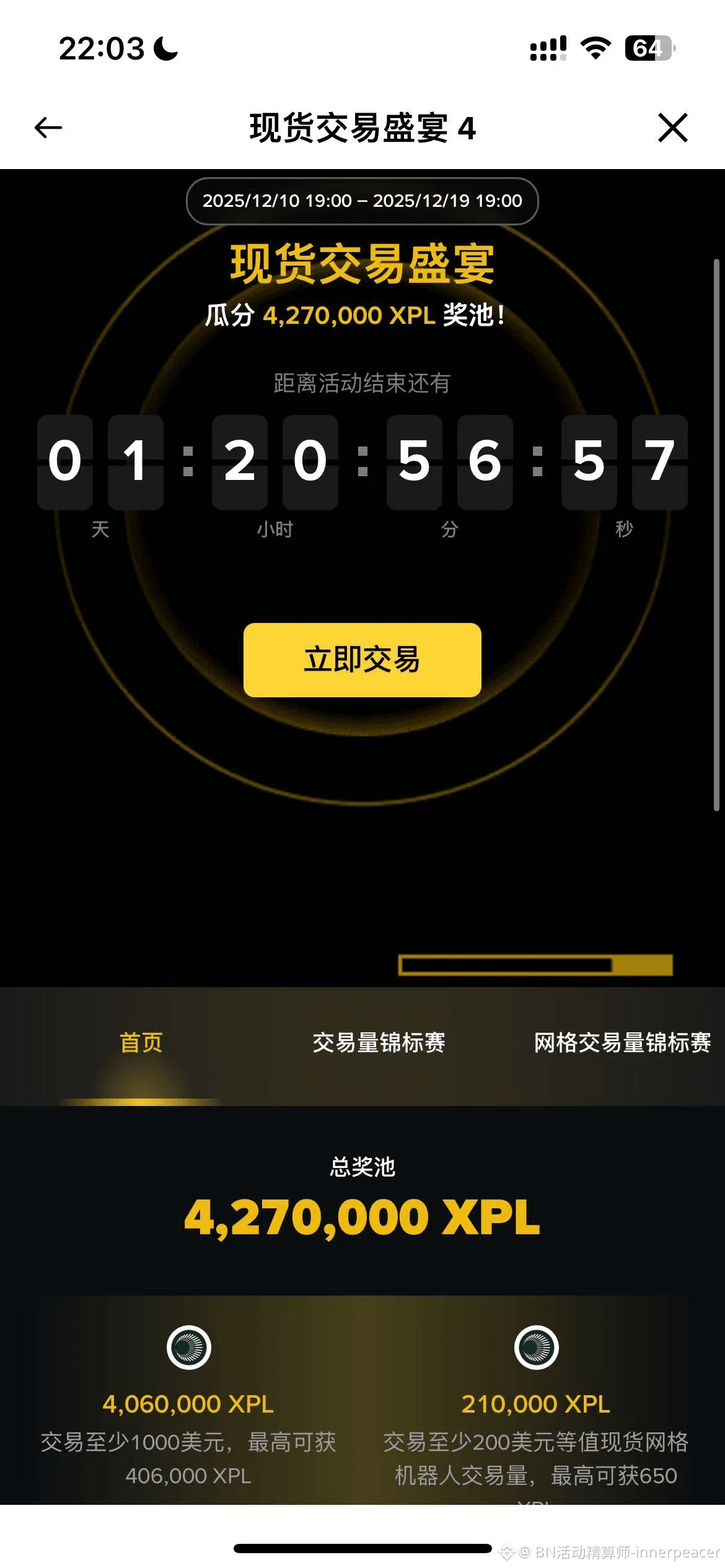 现货交易盛宴活动分析| BN活动精算师-innerpeacer على Binance Square