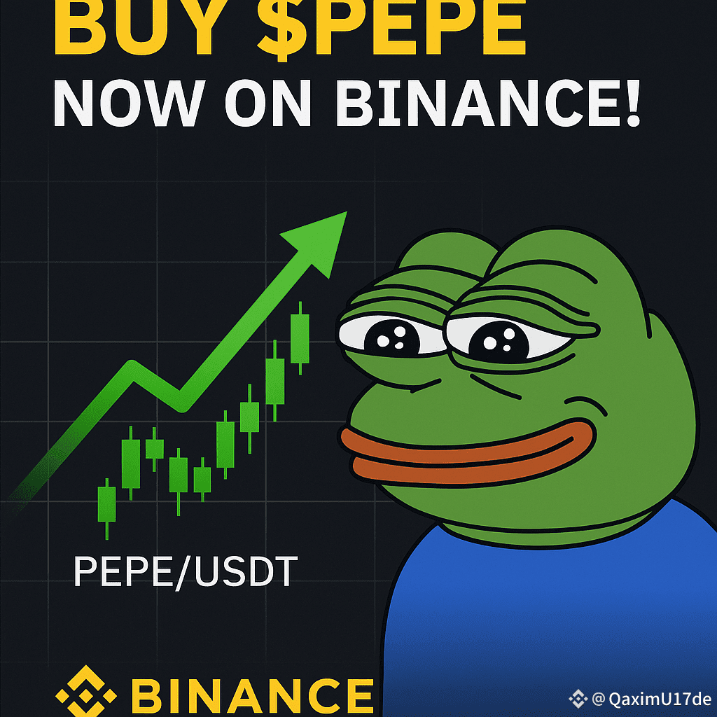 🚀 Buy $PEPE now on Binance! The $PEPE/USDT pair is gaining | QaximU17de on  Binance Square