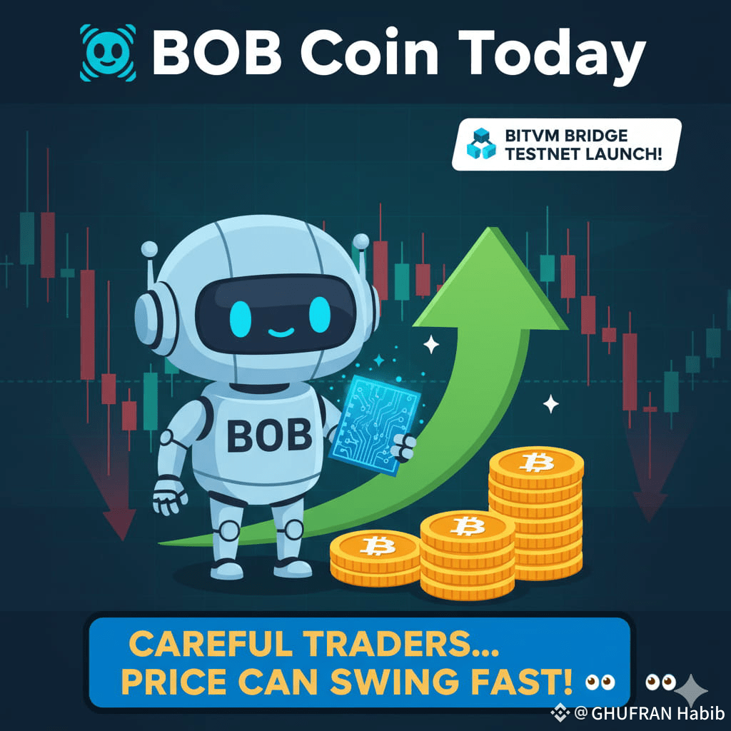 🤖 $BOB Coin Today BOB is slightly up today, backed by | GHUFRAN Habib on  Binance Square