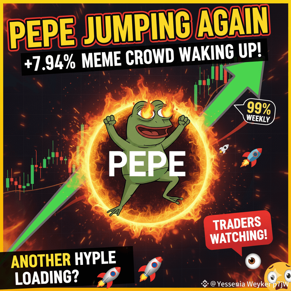 $PEPE Jumping Again PEPE up +7.94% and the meme crowd is | Yessenia ...