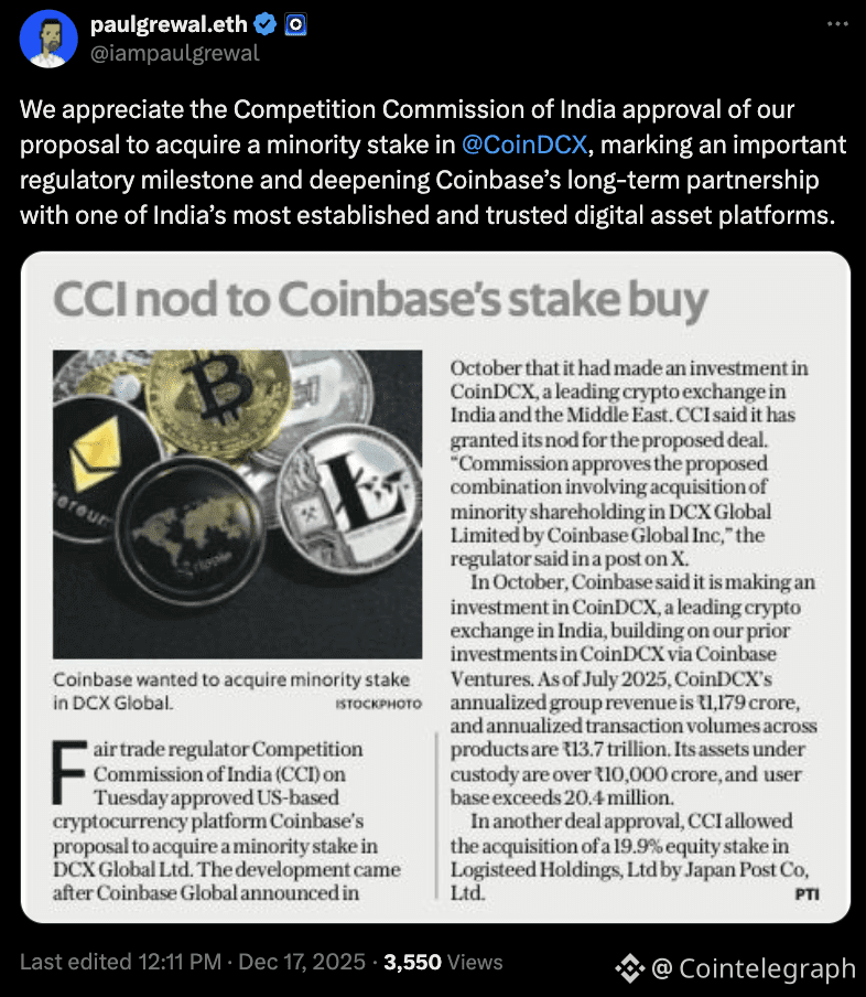 Coinbase, India, Cryptocurrency Exchange, CoinDCX