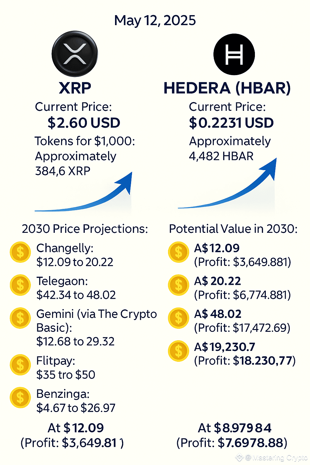 What If You Accidentally Invested $1,000 in $XRP or $HBAR | Mastering  Crypto on Binance Square