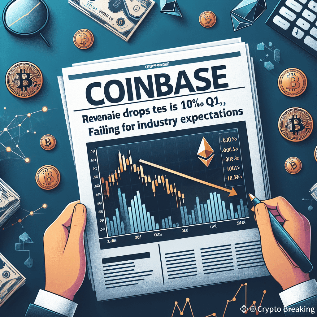 Coinbase Revenue Drops By 10% In Q1, Failing To Meet Industry Expectations