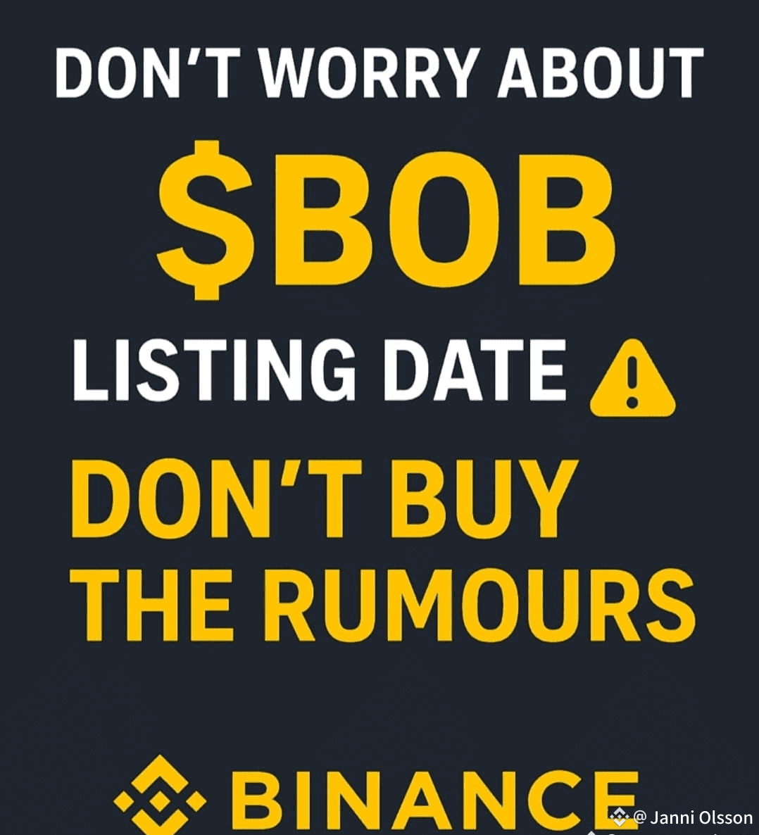 🚨 $BOB — The Buzz That Shook the Binance Floors The | Janni Olsson on  Binance Square