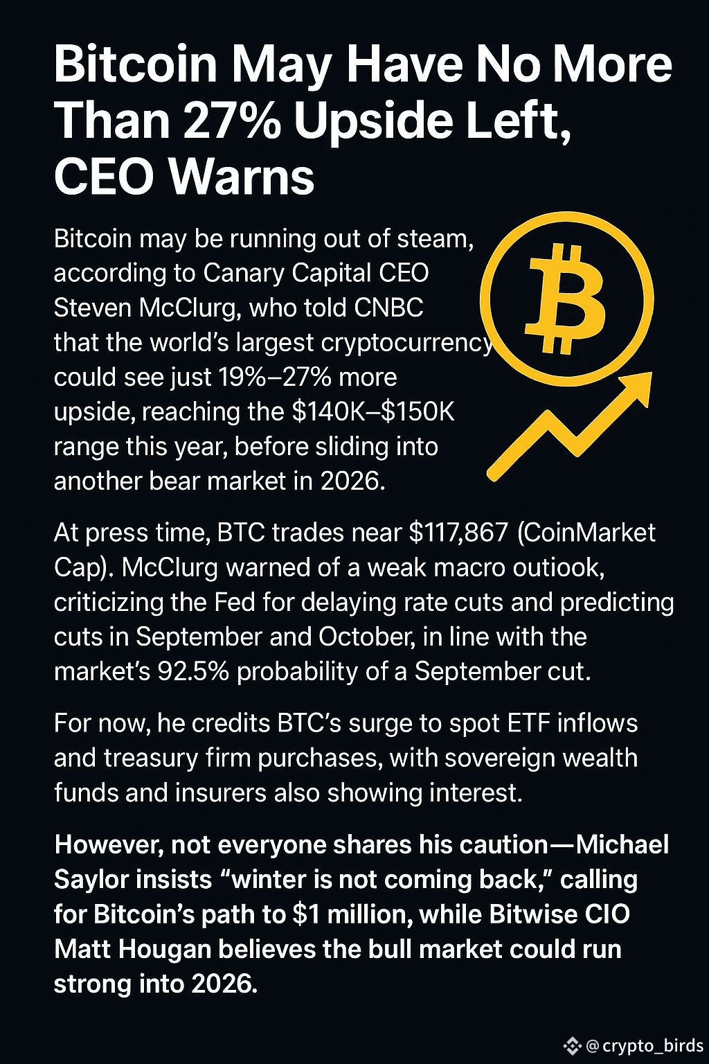 Bitcoin puede estar perdiendo impulso, según el CEO de Canar | crypto_birds  en Binance Square