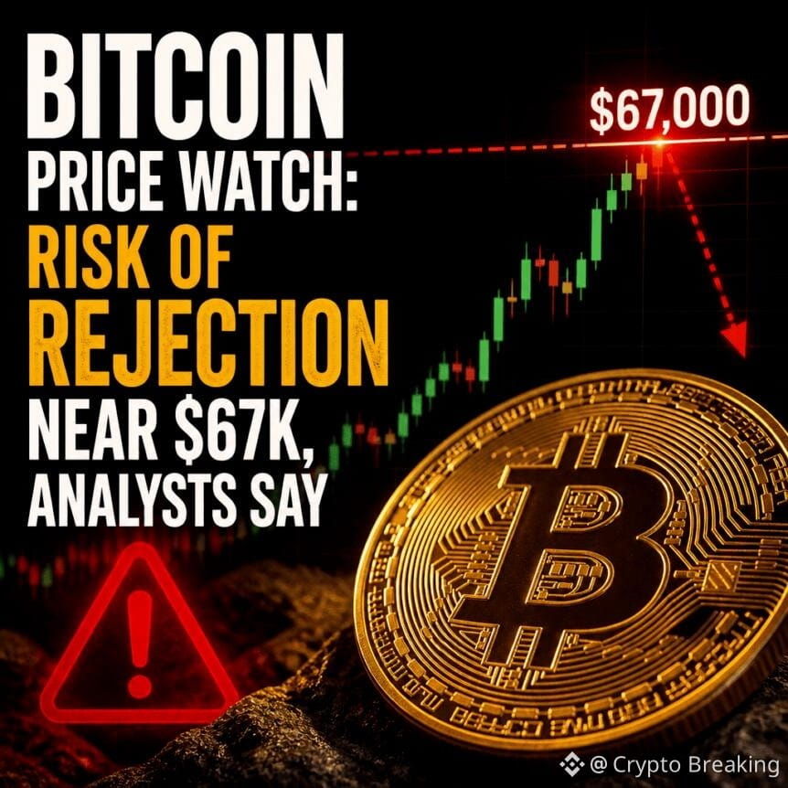 Bitcoin Price Watch: Risk Of Rejection Near $67k, Analysts Say