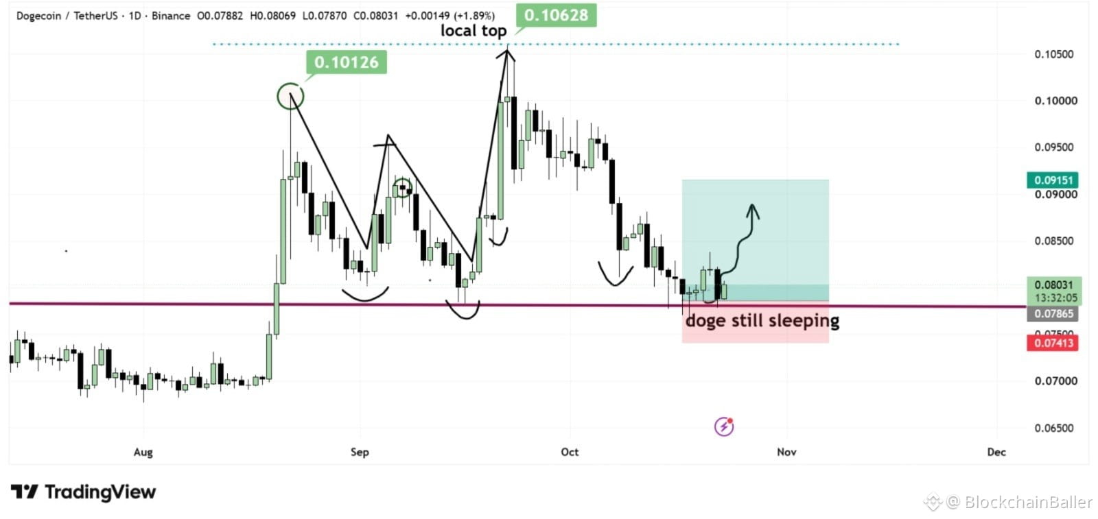 First Doge $DOGE AT $0.08… AND PEOPLE THINK DOGECOIN IS | BlockchainBaller on ...