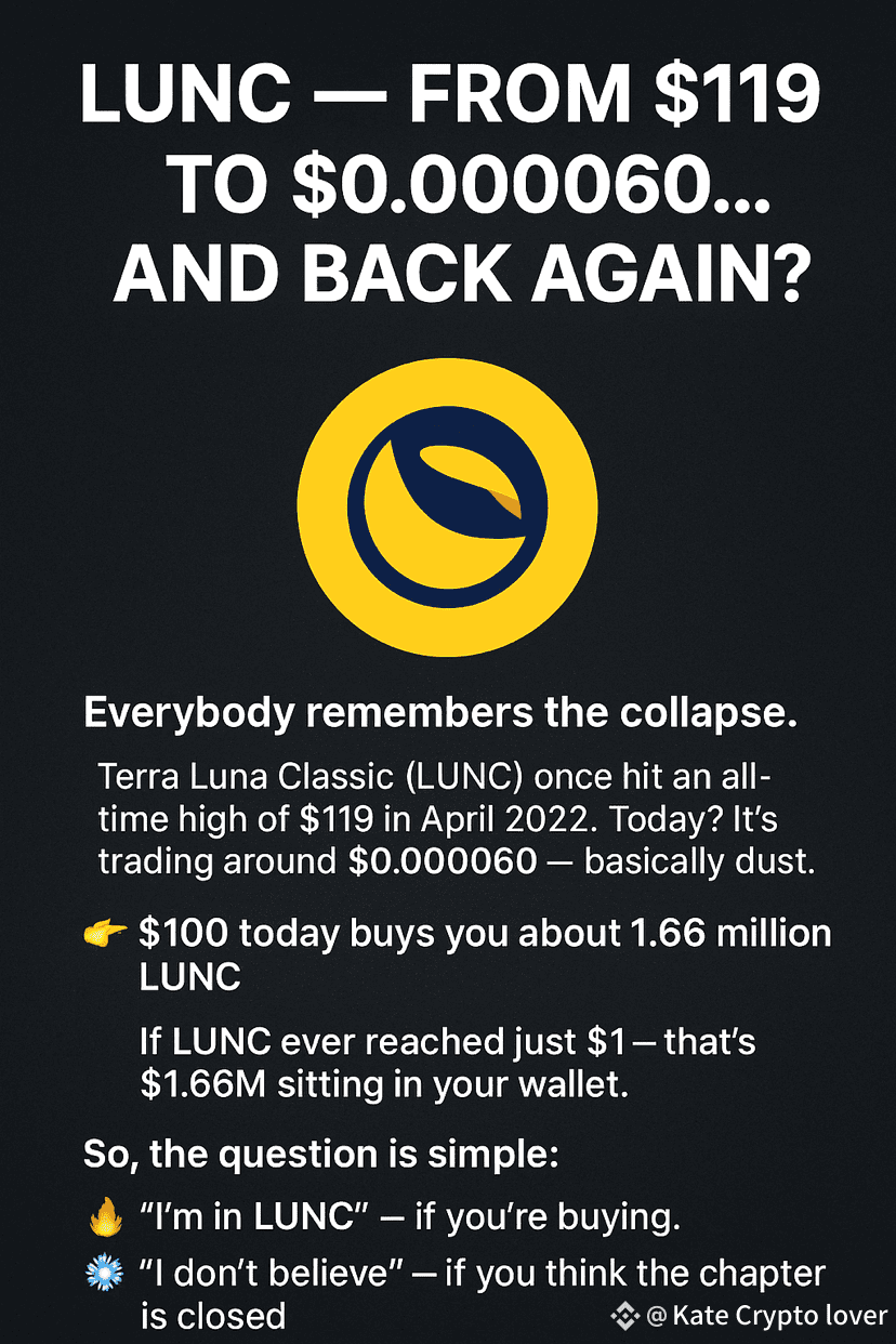 Luna Classic (LUNC) reached its all-time high (ATH) of | Kate Crypto lover  on Binance Square