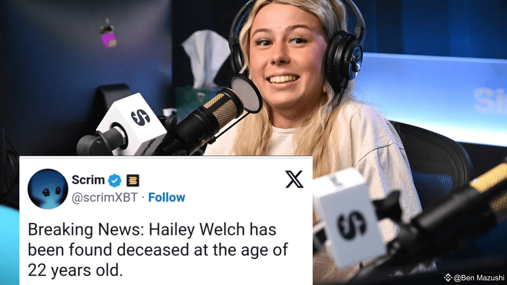 Breaking News: Hailey Welch found dead at the age of 22 years old.” | Ben  Mazushi on Binance Square