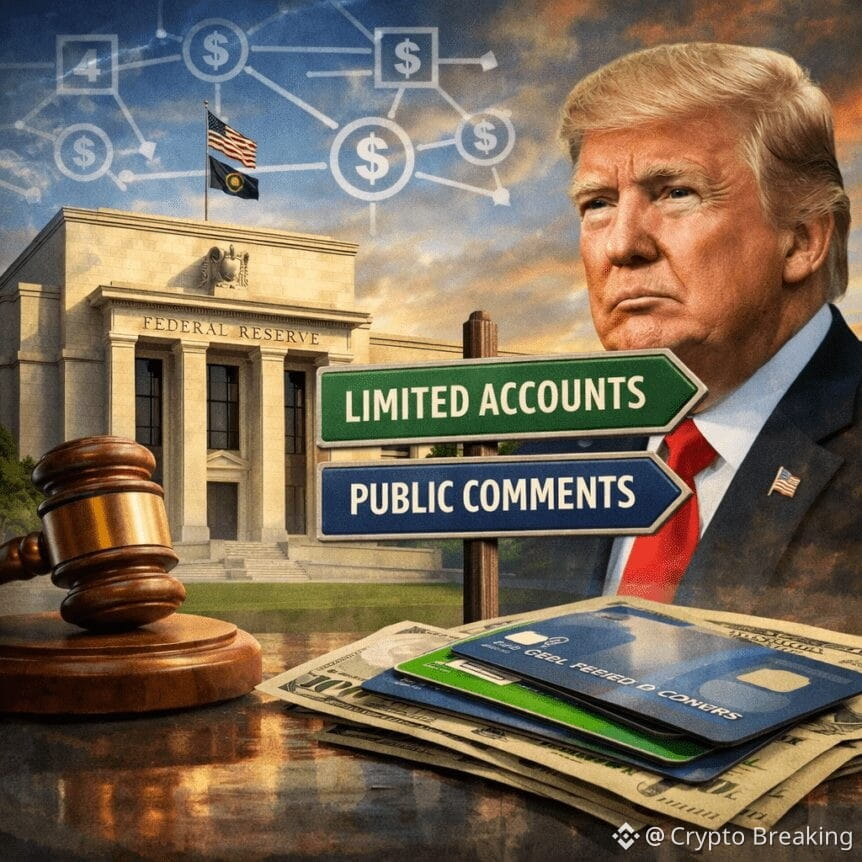 Fed Seeks Input On Limited Payment Accounts After Trump Order