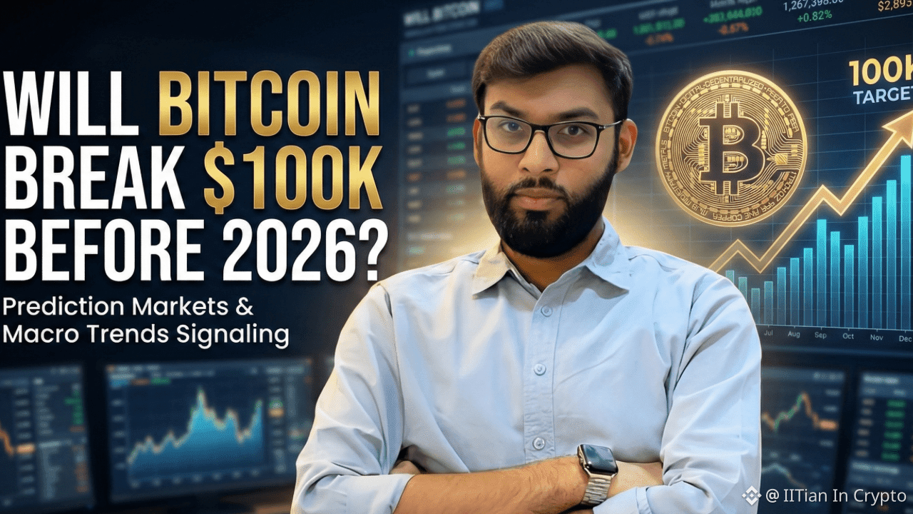 Will Bitcoin Break $100K before 2026? What Prediction Markets and Macro  Trends Are Signaling | IITian In Crypto on Binance Square
