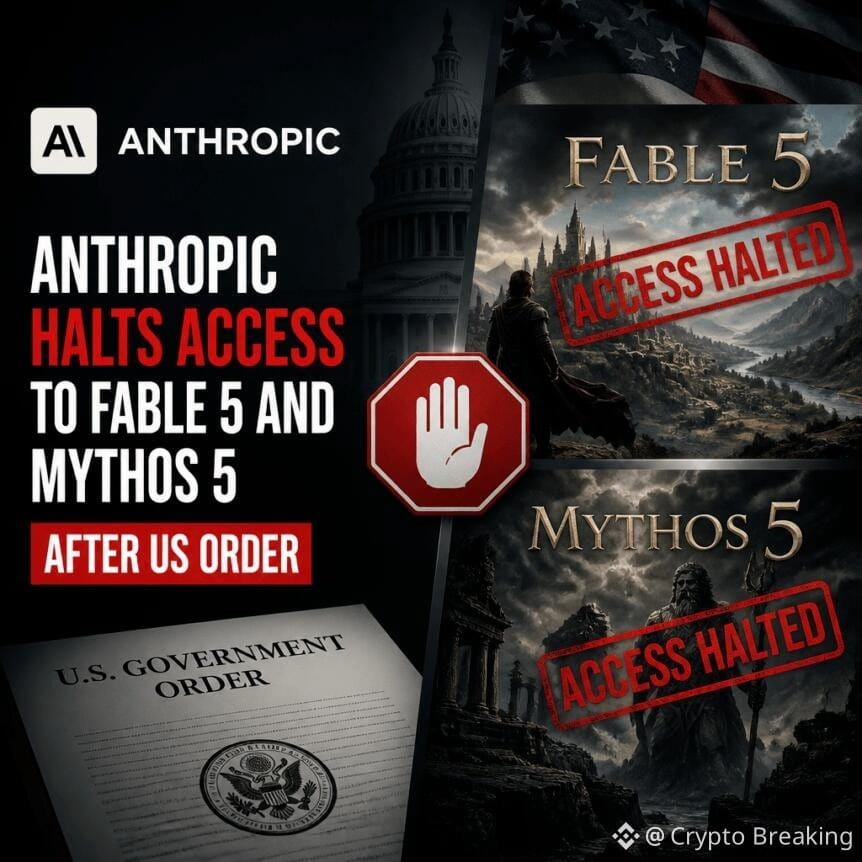 Anthropic Halts Access To Fable 5 And Mythos 5 After Us Order