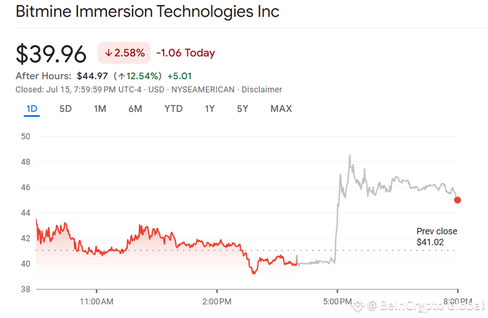 BitMine Immersion Technologies (BMNR) Stock Price