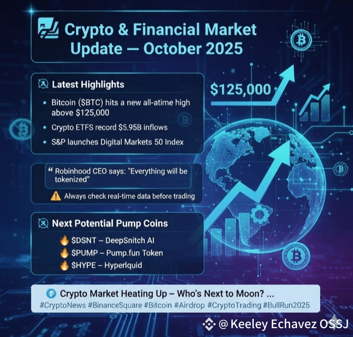 📰 Crypto & Financial Market Update — October 2025 🔥 Top Hi | Keeley  Echavez OSSJ on Binance Square