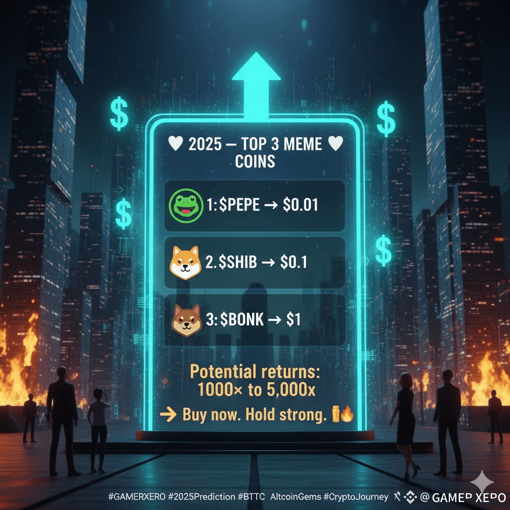 🤍 2025 — TOP 3 MEME COINS 🤍 The ones that could turn 10K | GAMER XERO ...