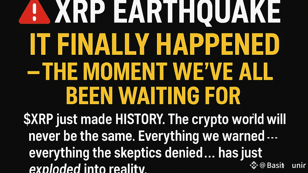 🚨 XRP EARTHQUAKE IT FINALLY HAPPENED — THE MOMENT WE’VE ALL BEEN