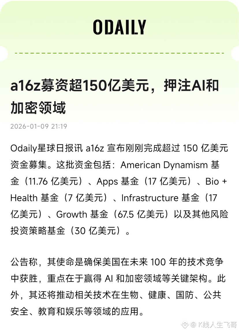 当A16Z 已经把加密货币放在和AI 同一层级，当成关系到美国未来几十年、甚至上百年国运的核心架构之一时，我们很多所|