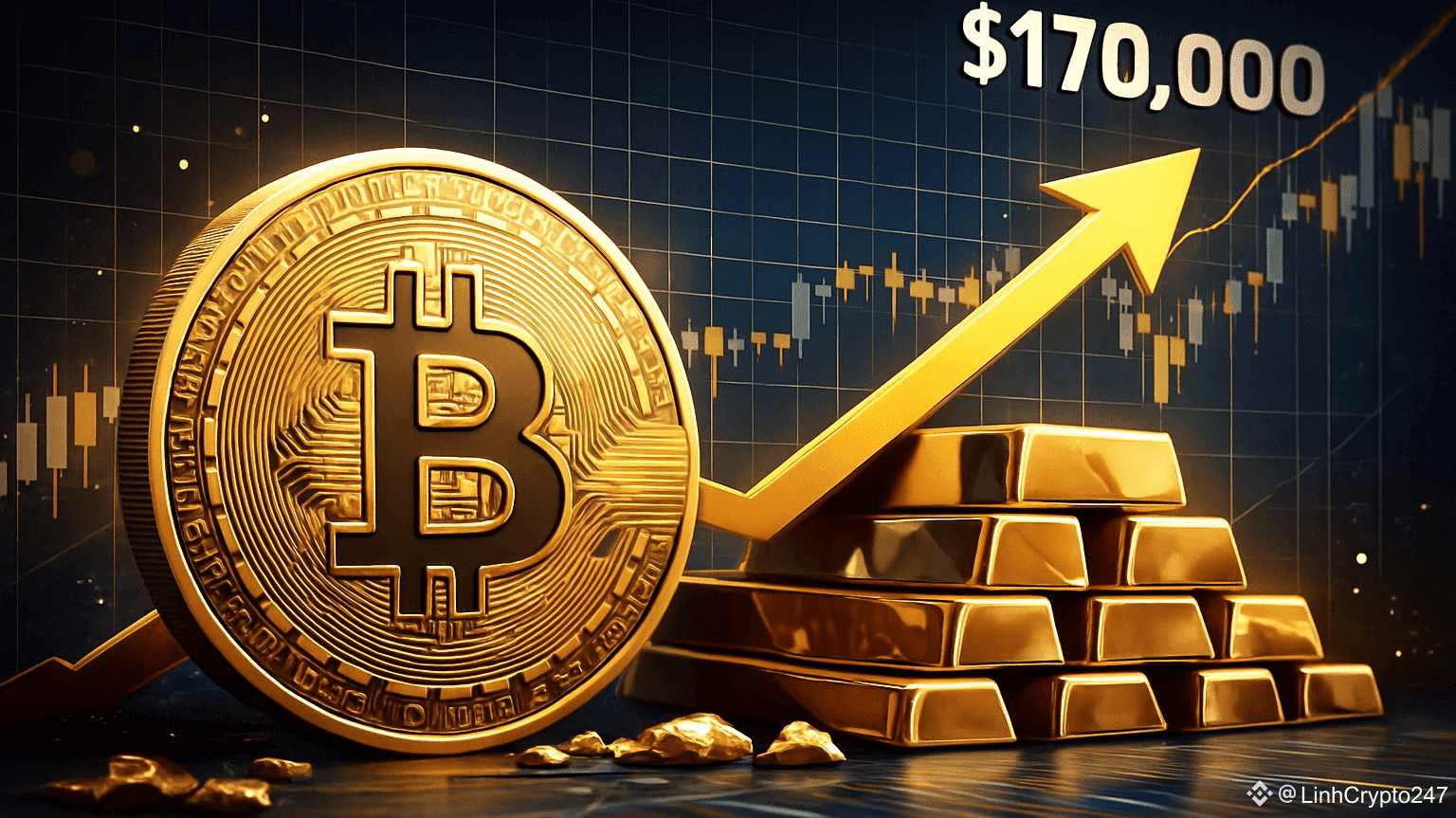摩根大通预测比特币可能飙升至$170,000，随着“数字黄金”叙事的加强| LinhCrypto247发布于币安广场