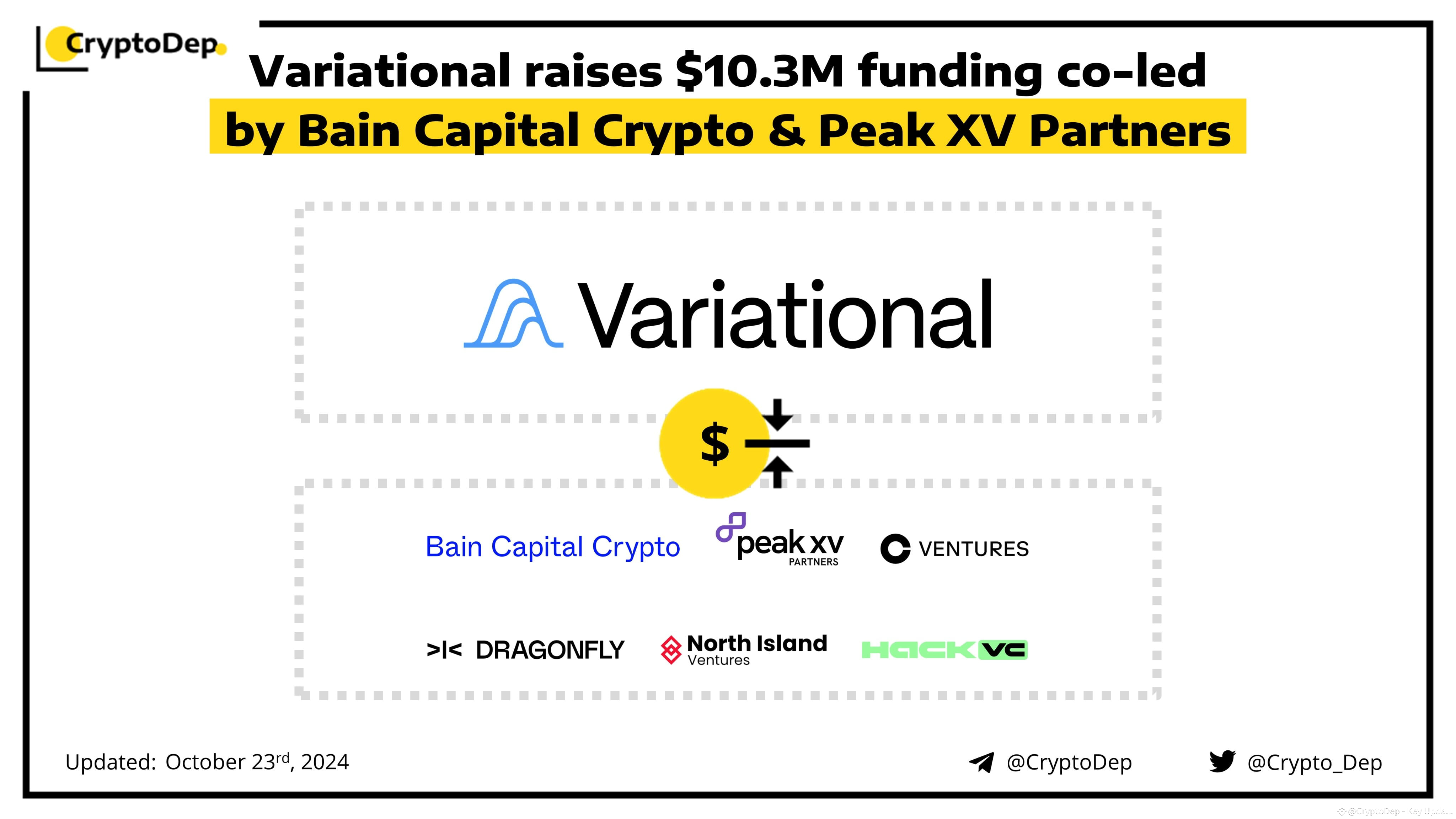 ⚡️ @Variational_io raises $10.3M funding co-led by @BainCapC | CryptoDep -  Key Updates and Analytics on Binance Square