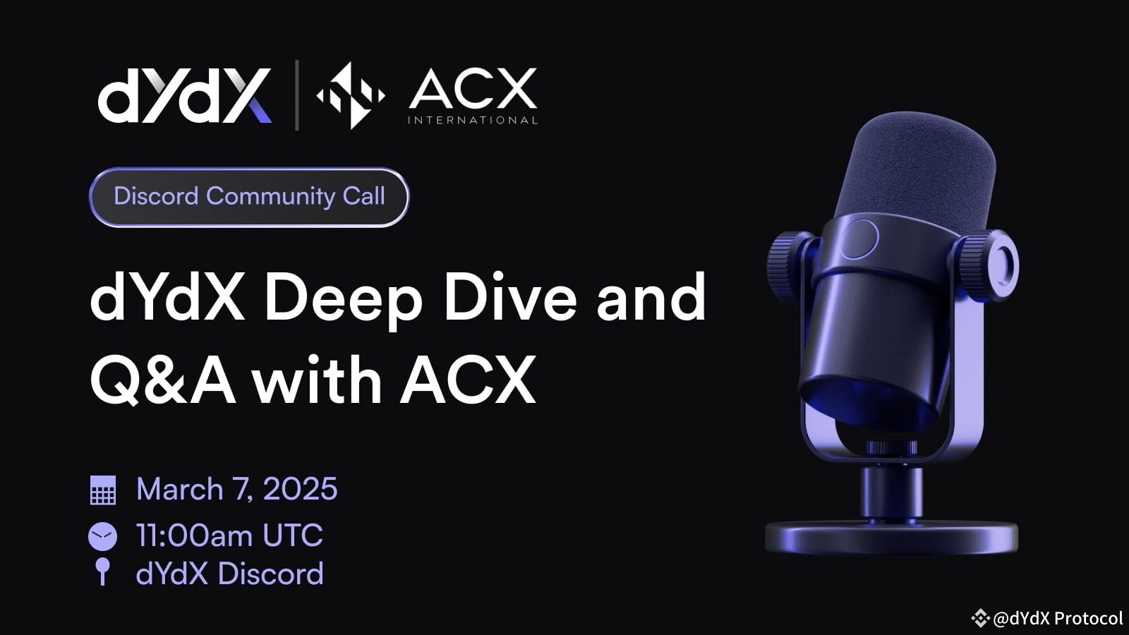 The dYdX Community Webinar is now live! Tune in to learn al | dYdX ...