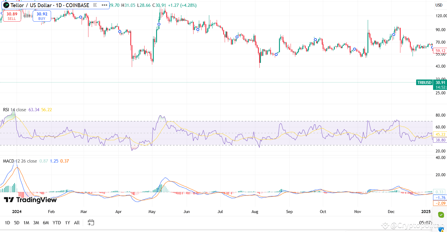 TRB/USD 1-day chart. Image source: TradingView