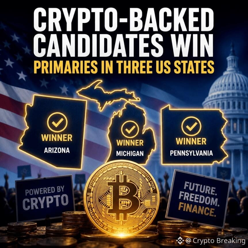 Crypto-Backed Candidates Win Primaries In Three Us States